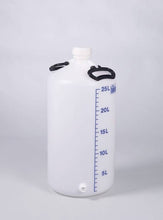 Vorratsflasche mit Gewindestutzen, HDPE, 25l, m.V.