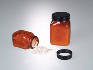 Weithalsdose vierk., PVC brauntransp., 200ml, m.V.